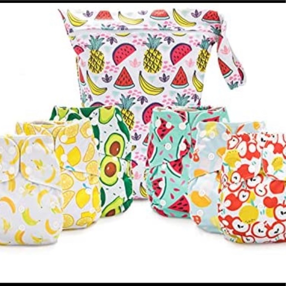 Simple Being Reusable Cloth Diapers- 6 (Foodie) - Picture 1 of 9